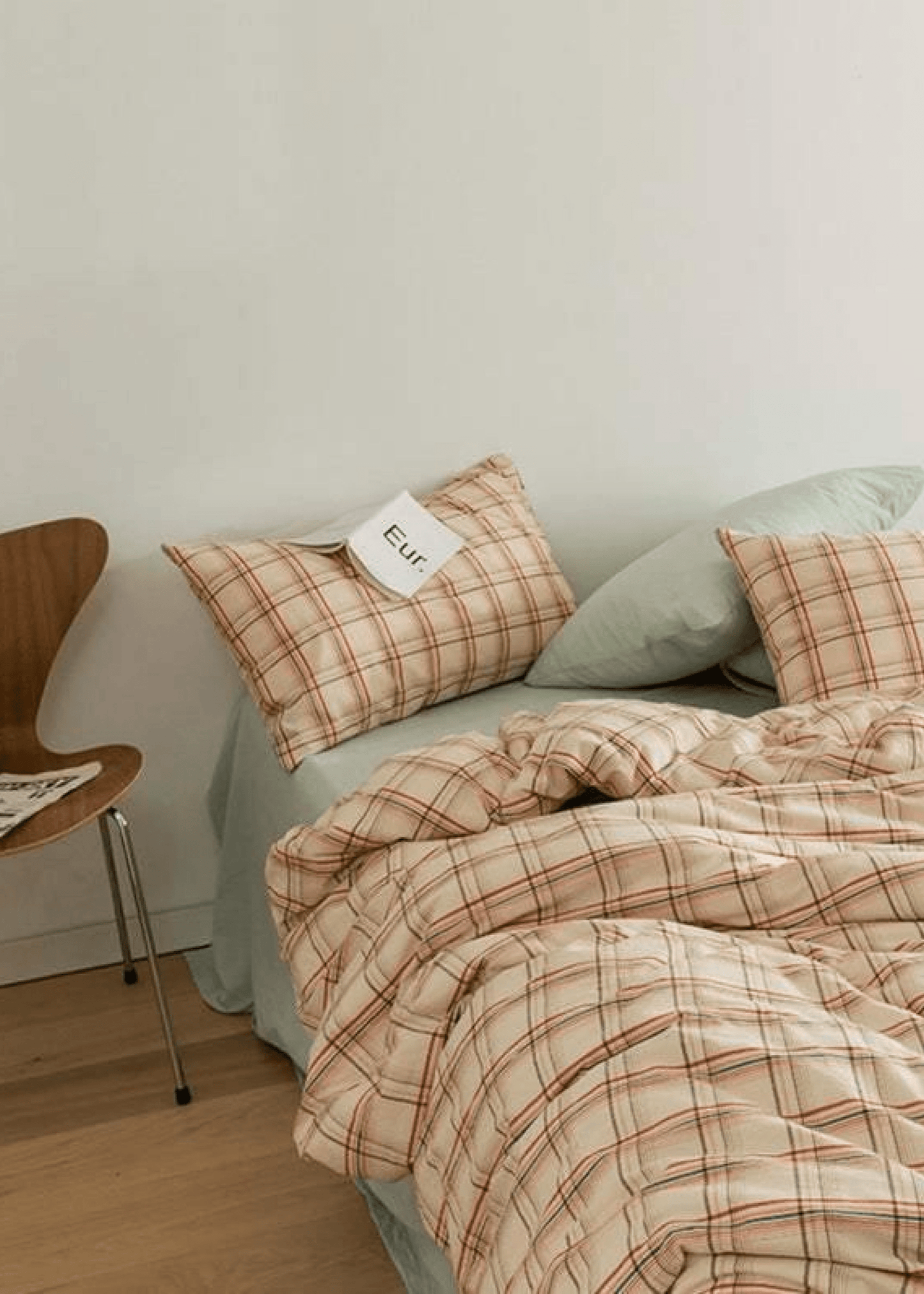 Plaid Bedding Set / Blue + Mustard