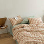 Plaid Bedding Set / Yellow + Mint Green