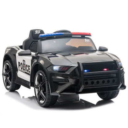 Police Sports Car 12V Ride-On with Remote Control, Lights, and Siren for Kids