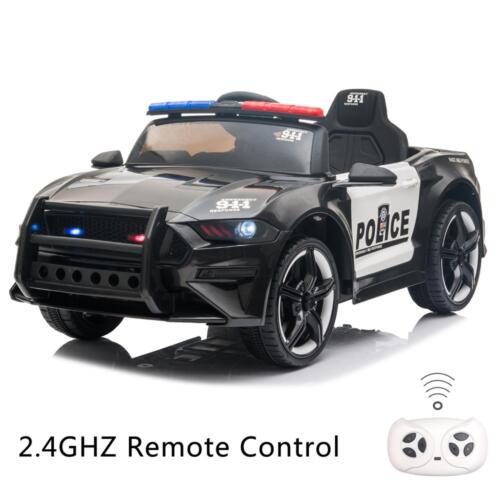 Police Sports Car for Kids with 2.4GHz Remote Control and LED Lights - 12V Ride-On Toy