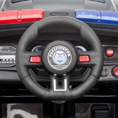 Police Sports Car for Kids with Remote Control, LED Lights, and Siren - 12V Ride On Toy