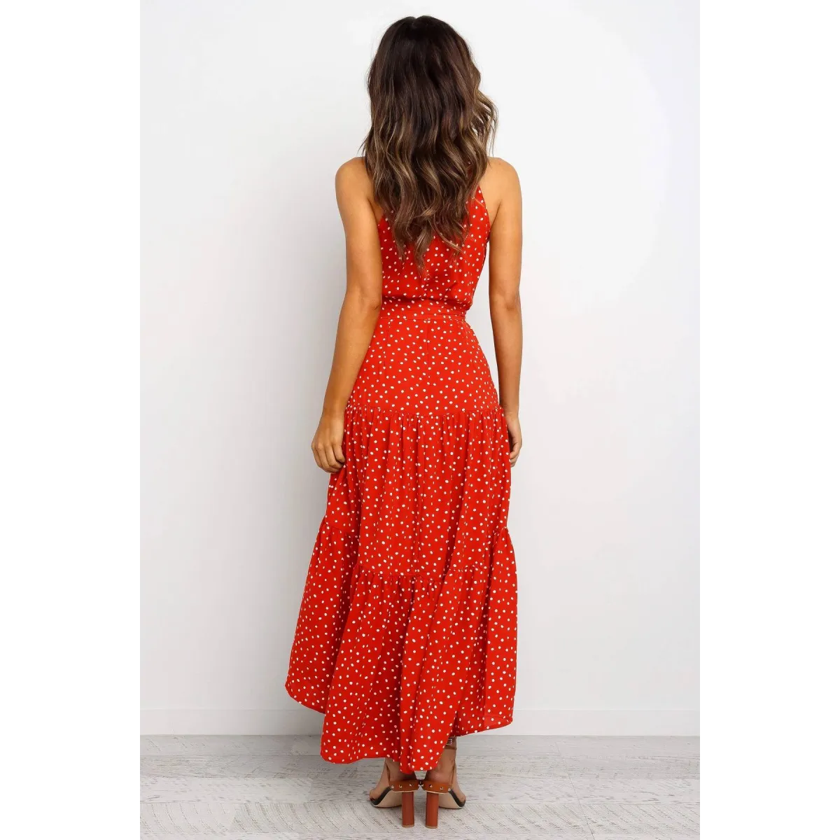 Polka Dot Halter Dress