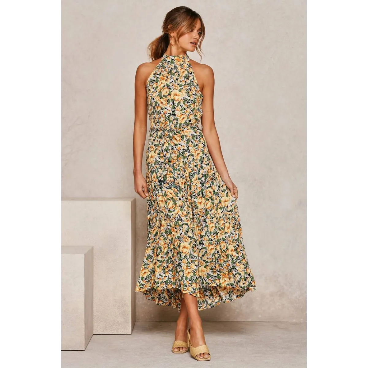 Polka Dot Halter Dress