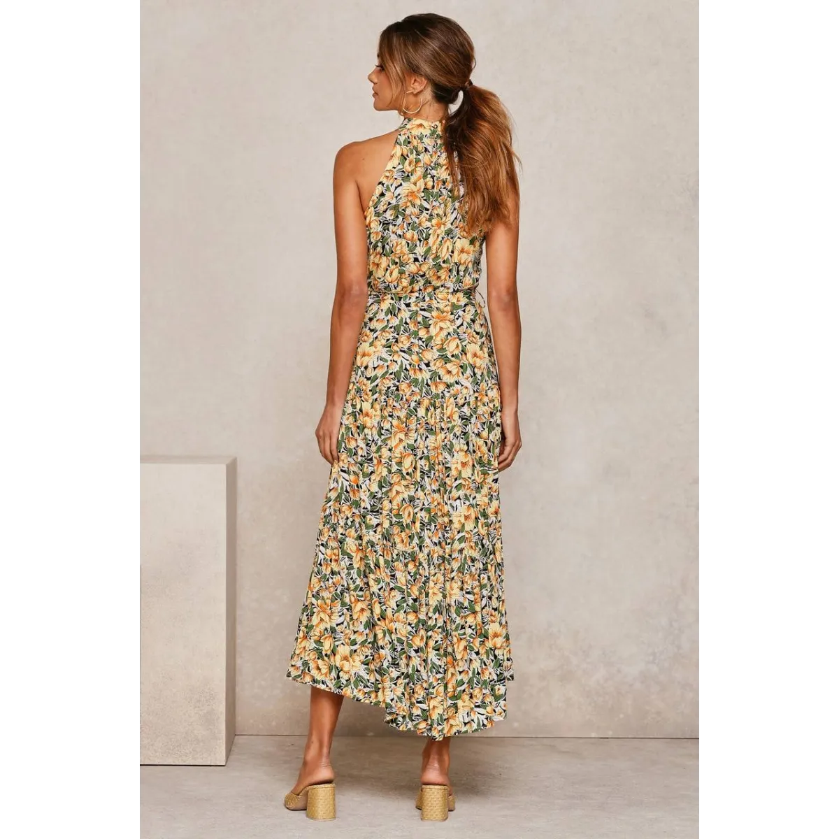 Polka Dot Halter Dress