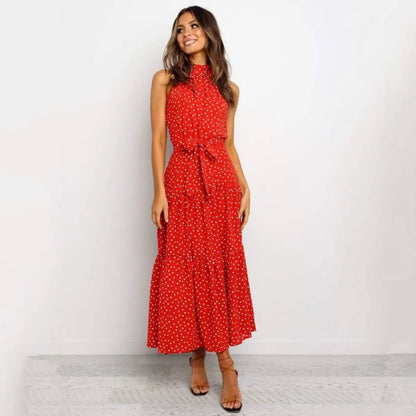 Polka Dot Halter Dress