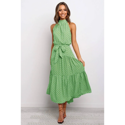 Polka Dot Halter Dress