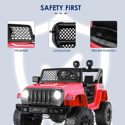 12V Electric Ride-On Jeep with Music and Bluetooth Connectivity