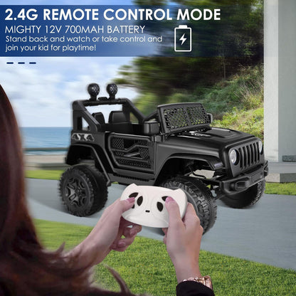 Electric Ride-On Truck for Kids with Music, Remote Control, 3 Speeds, and AUX/USB Connectivity