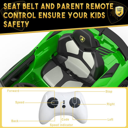 Premium 12V Electric Lamborghini Ride-On Car for Kids with Remote Control - Perfect Gift for Young Drivers