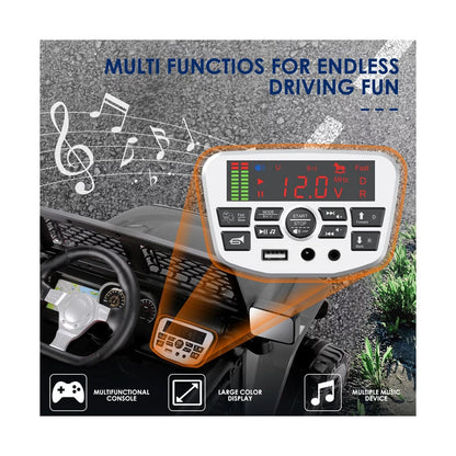 12V Kids Electric Jeep with Remote Control, 3 Speeds, LED Lights, and MP3 Player