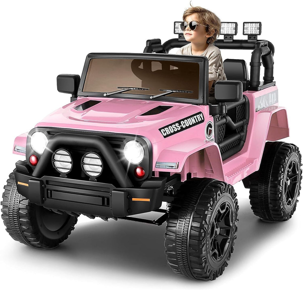 Electric Ride-On Truck for Kids with Remote Control, USB & AUX, 3-Speeds, and Anti-Slip Features