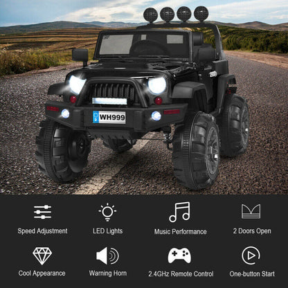 Premium 12V Ride-On Truck for Kids with Remote Control and Magnetic Double Doors