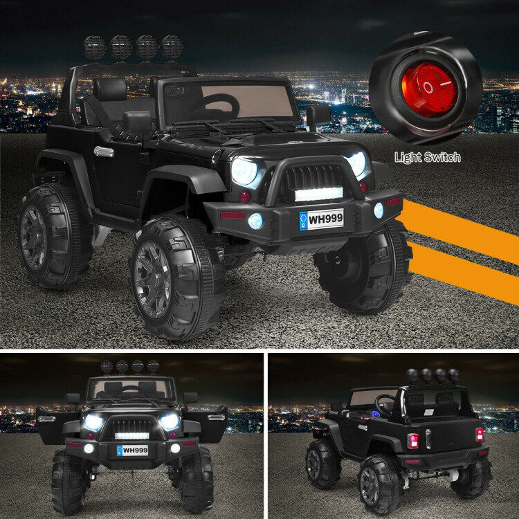 Premium 12V Ride-On Truck for Kids with Remote Control and Magnetic Double Doors
