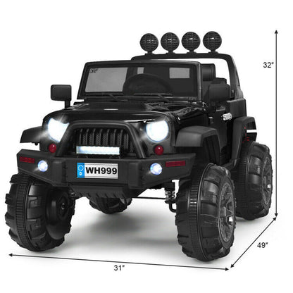 Premium 12V Ride-On Truck for Kids with Remote Control and Magnetic Double Doors