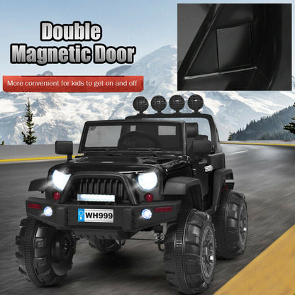 Premium 12V Ride-On Truck for Kids with Remote Control and Magnetic Double Doors