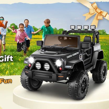 Ride On Truck for Kids with Remote Control and LED Lights - 12V Electric Car Toy