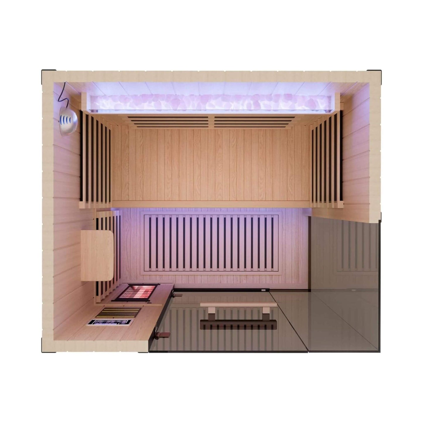 Thermora Pandora Premium 2-Person Indoor Infrared Sauna With Red Light Therapy And Himalayan Salt Rocks (SAK67305)