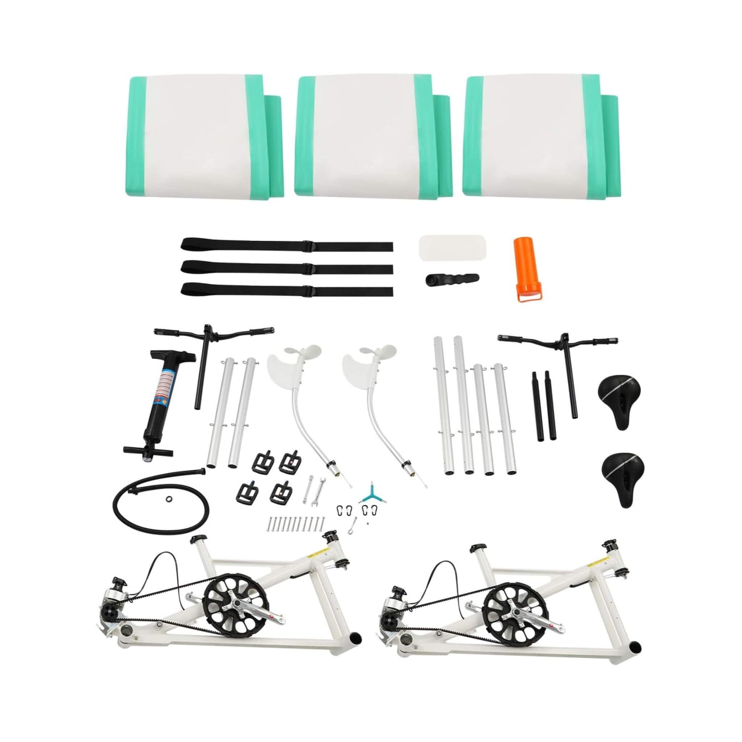 Premium 2-Person Two-Seater Portable Inflatable Pedal Boat Water Bike (SAK95621)