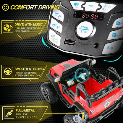 Premium 24V Ride On Truck for Kids with Parental Remote Control - New and Improved Model