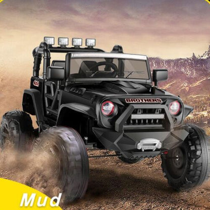 Premium 24V Ride-On Truck for Kids with Remote Control and 2 Seats - 400W Motor and LED Lights