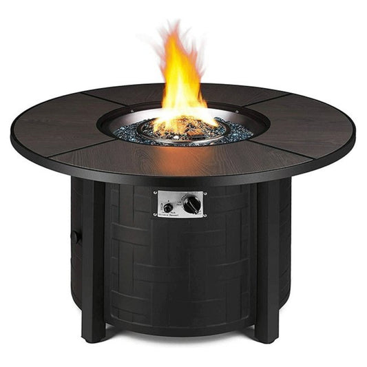 Alora Premium 42-Inch Outdoor 50K BTU Propane Patio Gas Fire Pit Coffee Table W/ Cover (SAK95331)