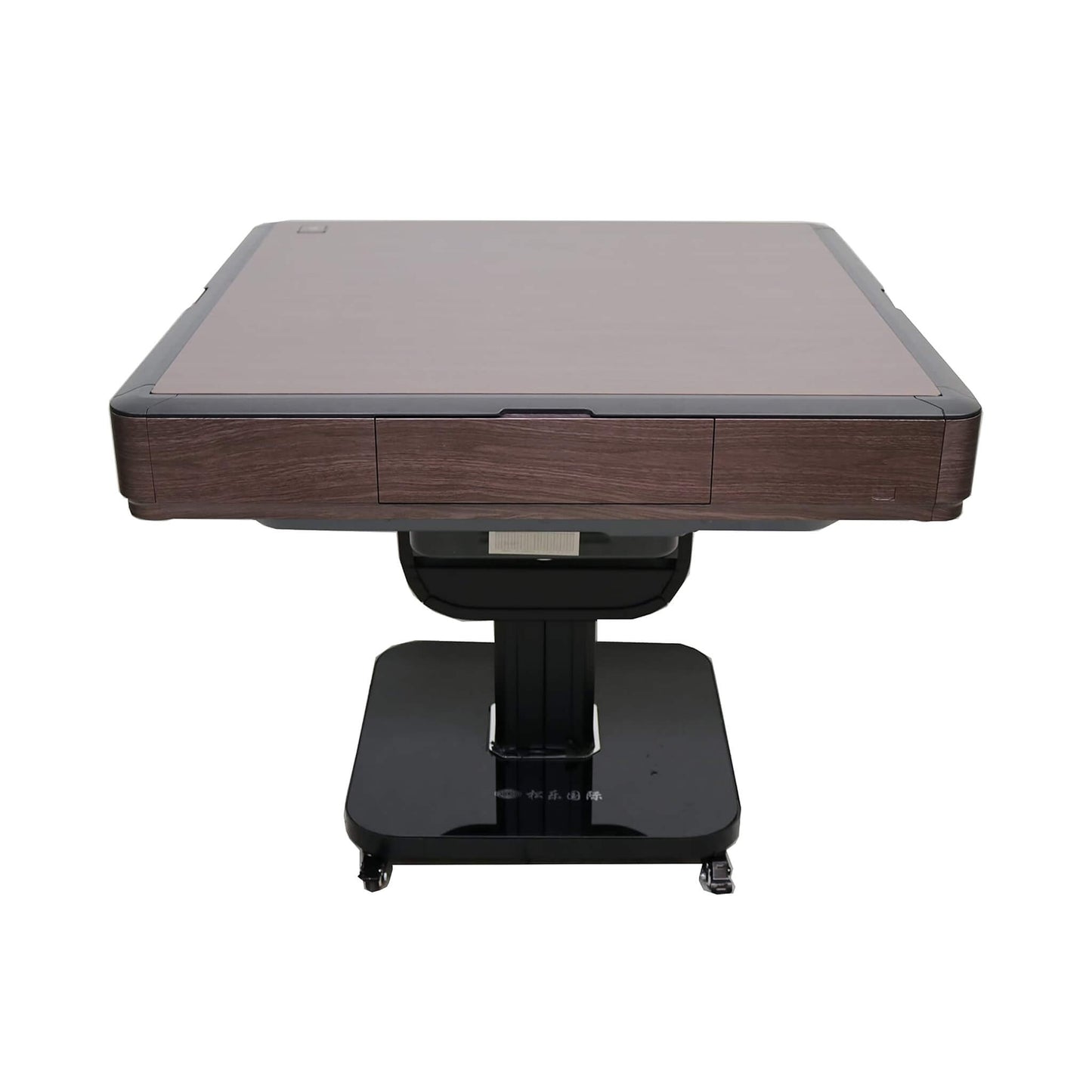 Premium Automatic Folding Mahjong Table With Walnut Finish, Two Set Of 166 40MM Numbered Tiles, And Hard Table Cover (SAK41893)