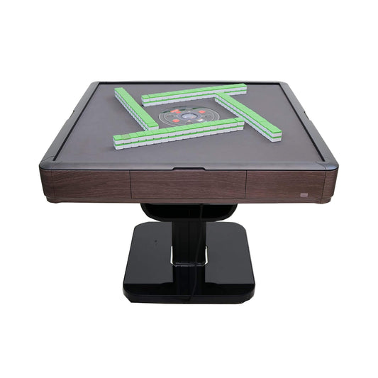 Premium Automatic Folding Mahjong Table With Walnut Finish, Two Set Of 166 40MM Numbered Tiles, And Hard Table Cover (SAK41893)