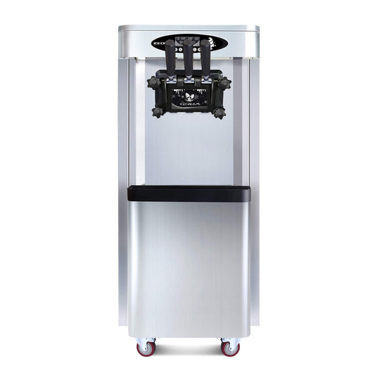 Commercial 25-30L/H Vertical 2000W 3-Flavor Soft Ice Cream Machine With Dual 6L Hoppers (SAK93406)