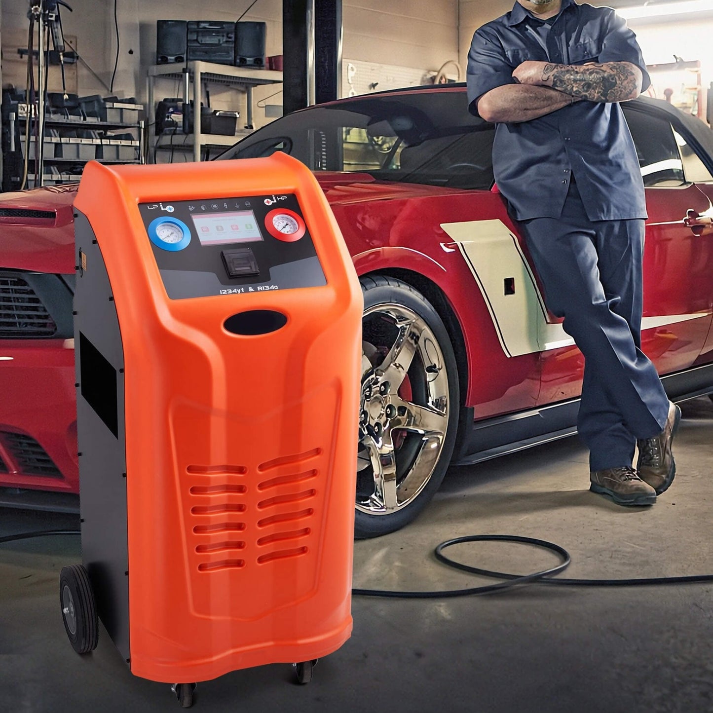Premium Fully Automatic Dual Cylinder AC Refrigerant Recovery Machine Kit (SAK49605)