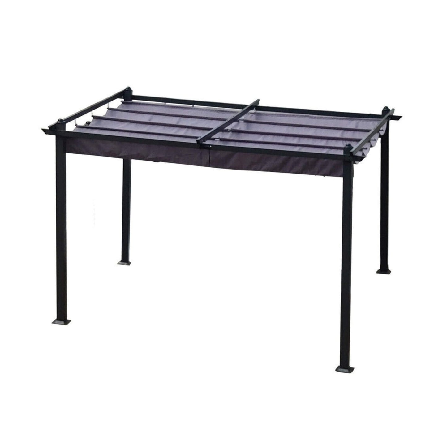 [10X13FT] Alora Premium Outdoor Patio Retractable Pergola With Canopy (SAK01864)