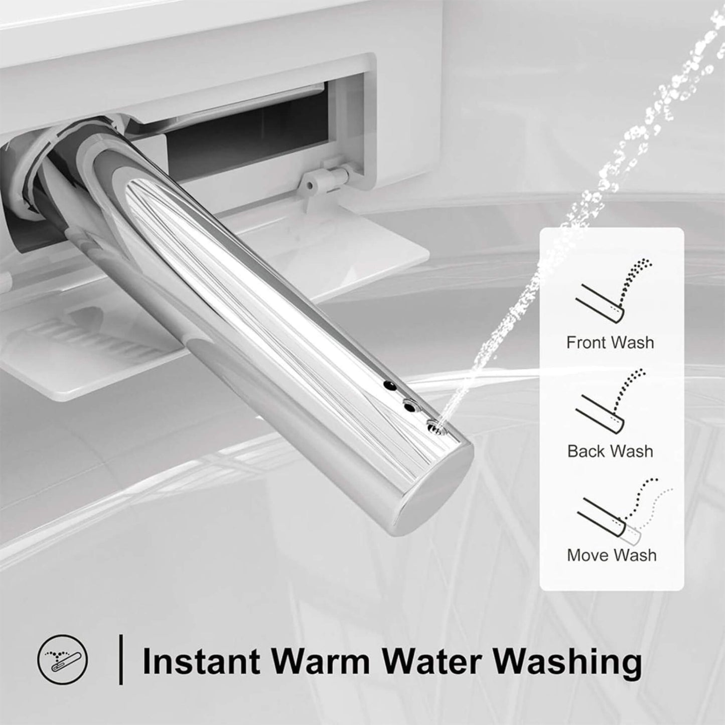Nuvia Premium Smart Heated Tankless Bidet Toilet With Dual Flush System (SAK10485)