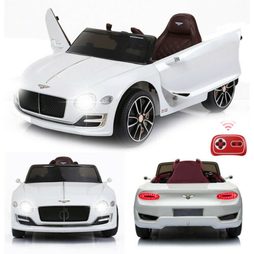 Premium White Bentley Style Kids Electric Ride On Car with Remote Control - Perfect Gift for Children