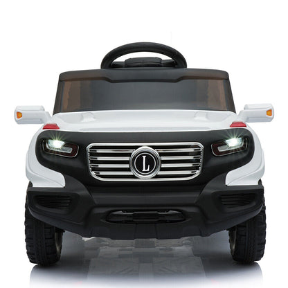 Premium White Electric Stroller with Single 35W Motor and 6V7AH Battery for Normal Music Experience