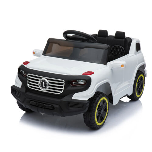 White Electric Stroller with Single 35W Motor and 6V7AH Battery for Normal Music Experience