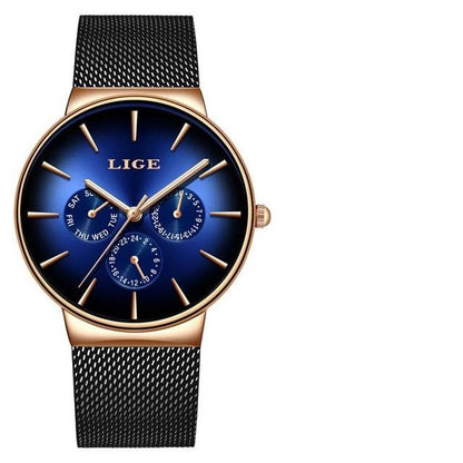 Men's Elegant Watch With  Stainless Steel Straps And Chronometers For Day And Date Display Unique Design Perfect Gift For Man And Women