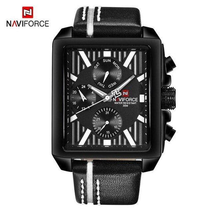 Men's Waterproof Watch With Leather Belt And Chronometers  Retro Style Unique Shape Excellent Gift