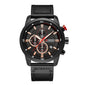 Men's Waterproof Elegant Sport Watch With Chronometers Day View, Leather  Belts And Hardlex Scratch Resistant Glass Perfect Gift For Him