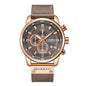 Men's Waterproof Elegant Sport Watch With Chronometers Day View, Leather  Belts And Hardlex Scratch Resistant Glass Perfect Gift For Him