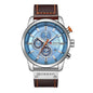 Men's Waterproof Elegant Sport Watch With Chronometers Day View, Leather  Belts And Hardlex Scratch Resistant Glass Perfect Gift For Him