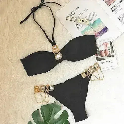 PAYASEN Rhinestone Bikini - Crystal Diamond Swimsuit for Women