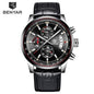 Stylish Wrist Watch For Men Genuine Leather Strap Watch Perfect Quartz Movement And Scratch Resistant Analog Chronograph Business Watches