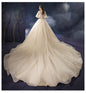 New Shiny Wedding Dress Luxury Beading Lace EDL458