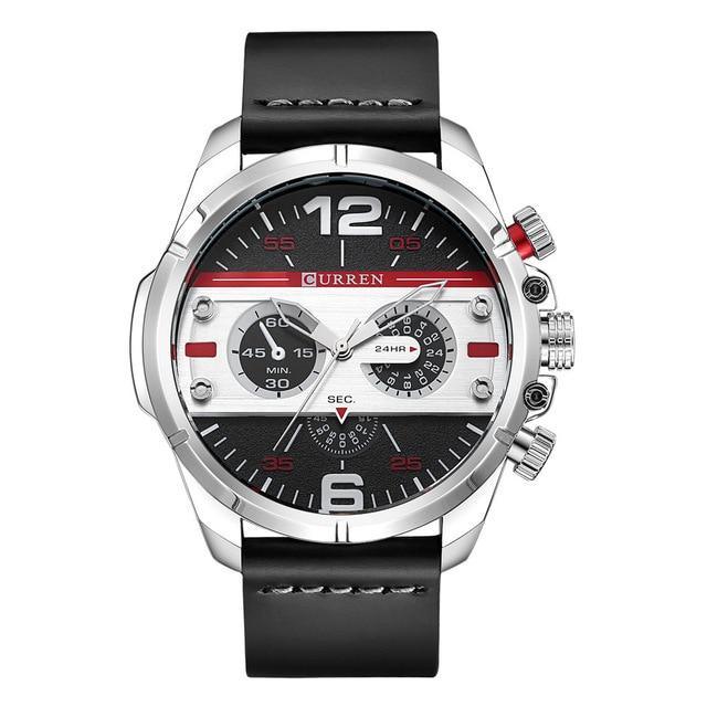 Men's  Waterproof Retro Style Watch With Excellent  Background, Chronometers  Large Numbers Perfect Gift