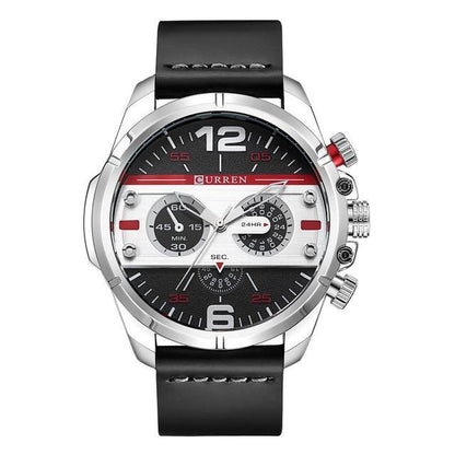 Men's  Waterproof Retro Style Watch With Excellent  Background, Chronometers  Large Numbers Perfect Gift
