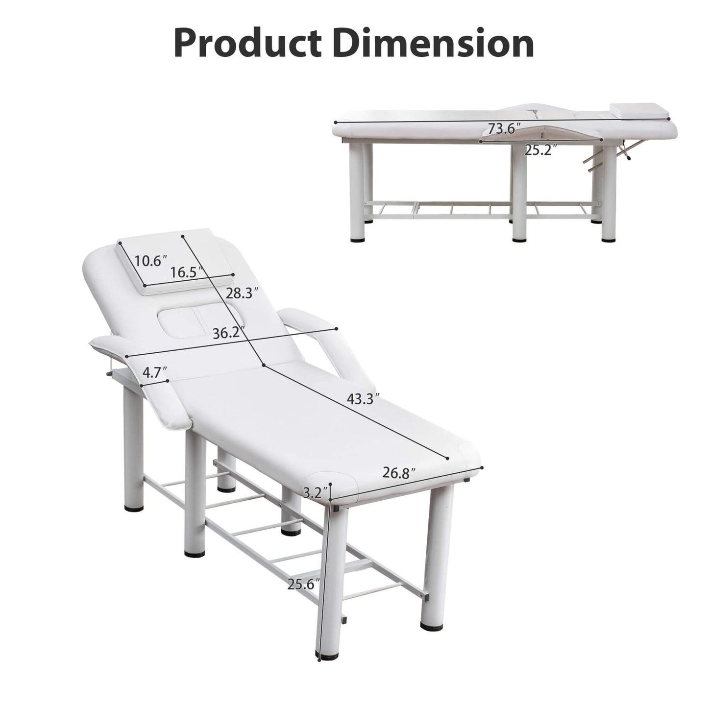 Professional Fully Adjustable Beauty Bed With Underbed Storage And Removable Cushions (SAK46813)