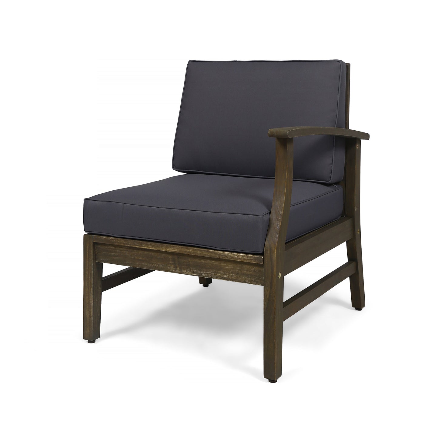 Perla 3 Seater Sofa and Table Set, Dark