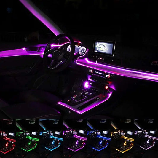 Purple Interior Car LED Light Strip Cigarette Lighter