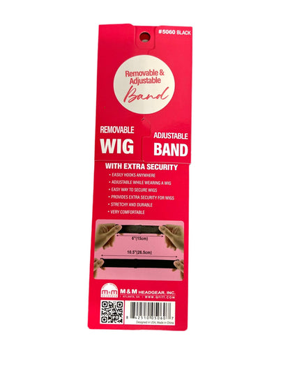 Qfit Removable & Adjustable Elastic Wig Band Black