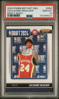 Graded 2024 Panini Instant NBA Zaccharie Risacher #DN2 Draft Night Rookie RC Basketball Card PSA 10 Gem Mint