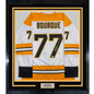 Framed Autographed/Signed Ray Bourque 35x39 Boston White Hockey Jersey JSA COA